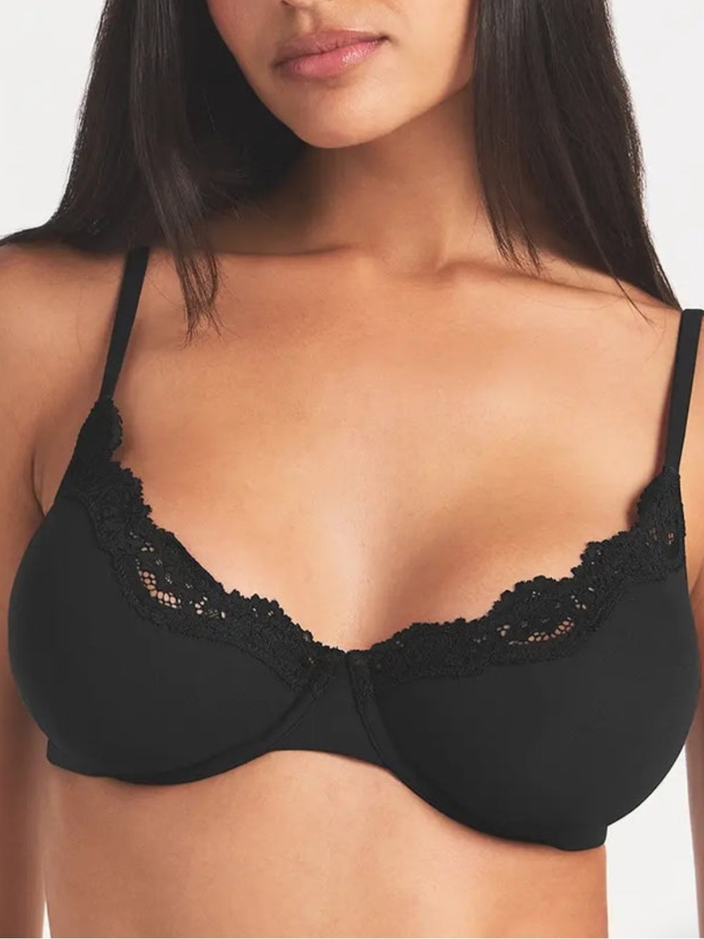 SKIMS Fits Everybody Lace Unlined Demi Bra in size 32C